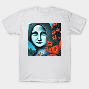 Mona Lisa with flowers T-Shirt